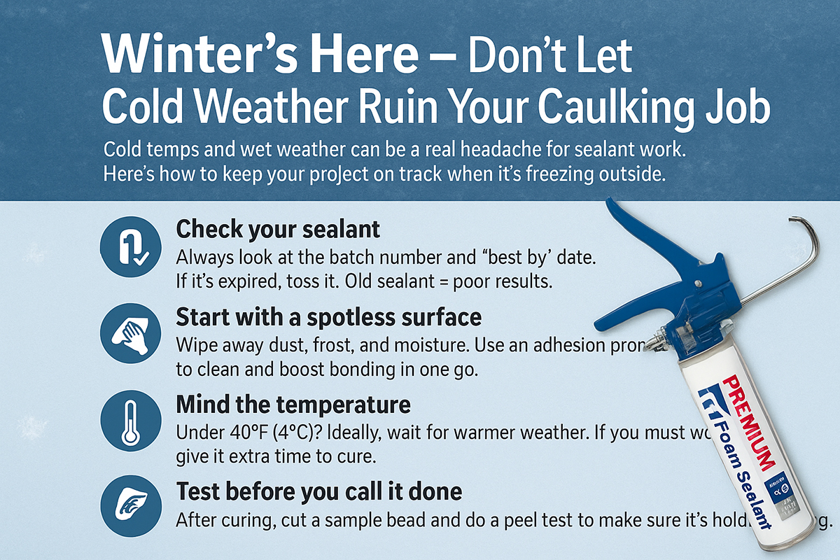 Winter’s Here – Don’t Let Cold Weather Ruin Your Caulking Job