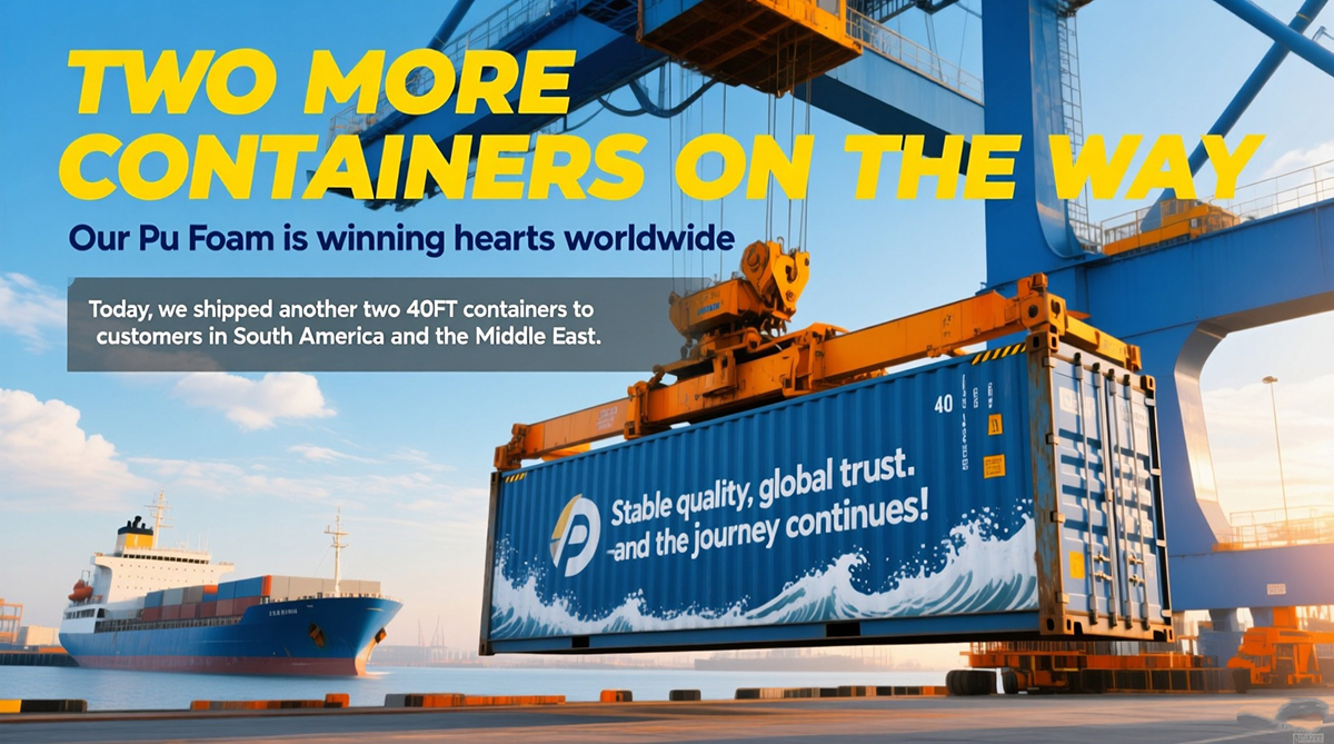 Two More 40ft Containers of PU Foam Shipped – Expanding Our Global Reach